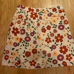 ModCloth x Princess Highway Floral Mini Skirt - Size 14